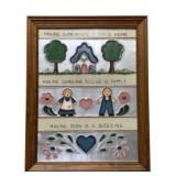 Framed Metal Artwork - 18 x 14