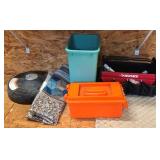 Lot of Assorted Items - Tool Bag, Trash Can & More