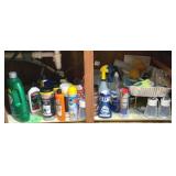 Cabinet Lot of Assorted Items - Cleaning Supplies