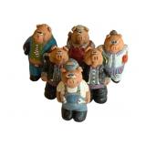 6 McSwine Pig Figurines - 7" Tall