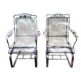2 Metal Patio Rockers - 24 x 24 x 39