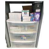 3 Drawer Plastic Container w/ Contents