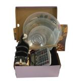 Box of Assorted Items - Decor, Calculator & More