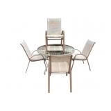 5pc Patio Set - Chairs 26 x 22 x 39 Table 48 x 29