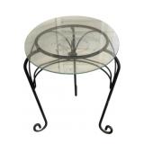 Glass Top Table - 16 x 22 x 20.5