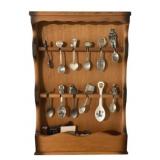 Souvenir Spoons w/ Holder - 18 x 12 x 2.5