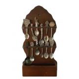 Souvenir Spoons w/ Holder - 14 x 7 x 3