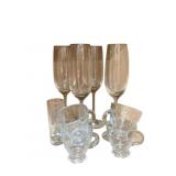 Lot of Assorted Long Stem Glasses & Cups