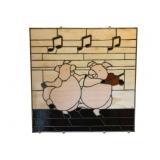 Stained Glass Wall Art - Signed - 32.5 x 32.5