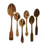 6 Souvenir Spoons