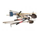 Lot of Assorted Yard Tools - Shovels, Racks & More
