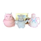 4 Pig Decor Items