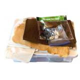 Tote w/ Lid & Assorted Items