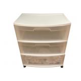 3-Drawer Plastic Storage Bin - 22 x 15 x 26