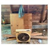 Lot of Assorted Wood & Fan