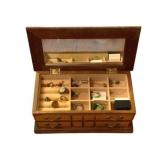 Jewelry Box w/ Contents - 10.5 x 5 x 5.5