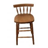 Wood Stool - 14 x 14 x 30.5 - as is