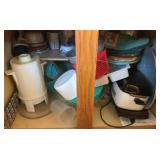 Cabinet Lot of Assorted Kitchen Items
