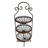 3 Teir Wire Fruit Basket Stand - 26 x 11
