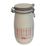 Vintage Milkglass Canister - 9" Tall