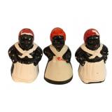 3 Vintage Aunt Jemima Figures - 5" Tall