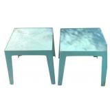 2 Plastic Tables - 16 x 16 x 16