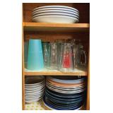 Cabinet Lot of Assorted Dishes - Cups & Plates