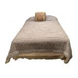 Full Size Bed w/ Bedding - 73 x 50 x 24