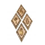 4pc Vintage Wall Art - 8 x 14