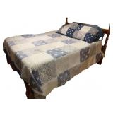 Bed w/ Bedding - 86 x 58 x 47