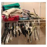 Closet Lot of Assorted Items - Hangers & More