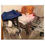 Closet Lot of Assorted Items - Hangers, Bags
