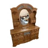 Dresser w/ Mirror - 57 x 16 x 28