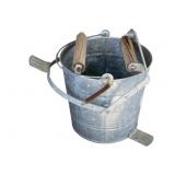 Antique Galvanized Metal Bucket w/ Wringer