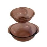 2 Corning Visions Bowls - 10", 8" Round