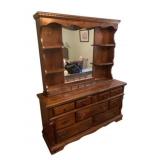 Dresser w/ Mirror Hutch - 65 x 18 x 75