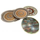 4 Metal Decorative Trays - 13 Inches