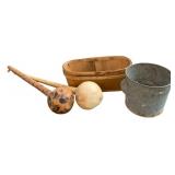 Lot of Gourds and Baskets