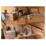 2 Shelf Lots of Assorted Wood Pieces