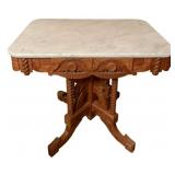 Victorian Style Marble Top Table - 28 x 32 x 13.25
