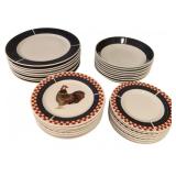 Majestic Wave by Oneida Calico Rooster - 39 Pc