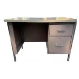 Metal Desk w/ 2 Drawers - 29.5 x 40 x 24
