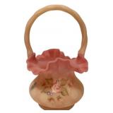 Handpainted Fenton Basket Signed D. Frederick