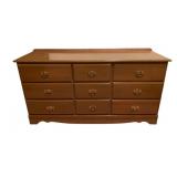 9 Drawer Wood Dresser - 29 x 56 x 17