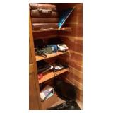Closet Lot of Electronics and Seat Cushions