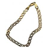 14K Gold Stamped Bracelet - 7 Inches