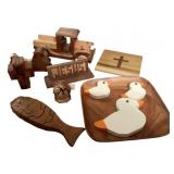 Assorted Wood Carved Items