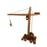 Handmade Wooden Crane - 25 x 23 x 7.5