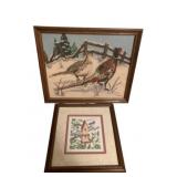 2 Framed Needlepoint Pictures - 22 x 18