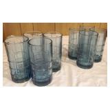 8 Blue Glasses - 6 Inches